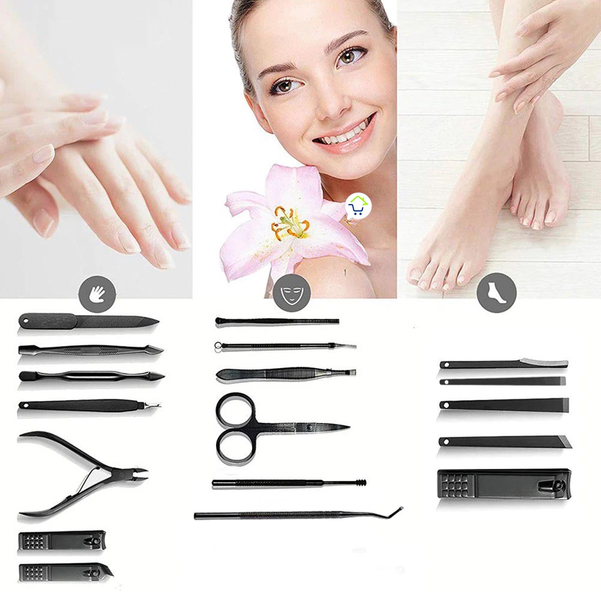 Miniatura 2 de Set Manicure Pedicura 18 Piezas JD018